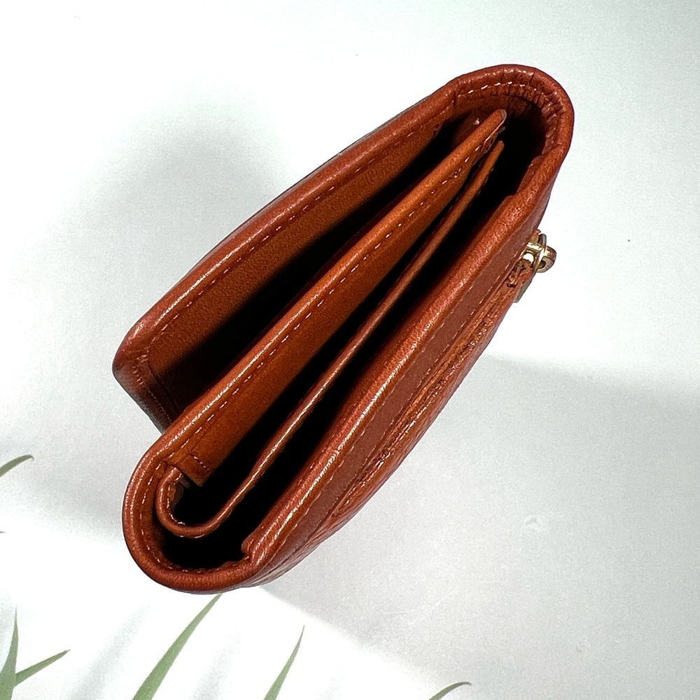 🦆 DOONEY & BOURKE AWL TRIFOLD LEATHER WALLET SNAP IN TAN VINTAGE - Picture 5 of 12